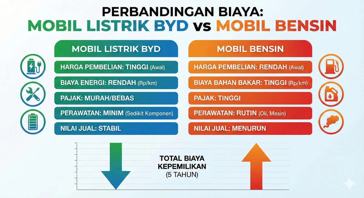 Perbandingan Biaya: Mobil Listrik vs Mobil Bensin
